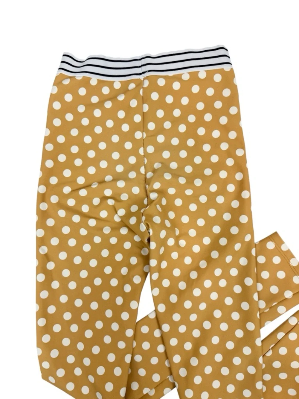 Same Los Angeles Sport Yellow Polka Dot Leggings Sports Bra Set Size Small/ Med